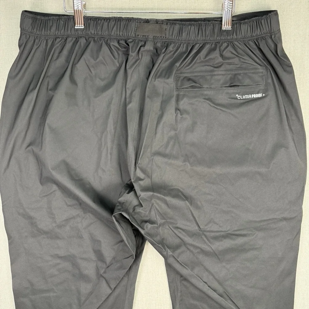 Adidas Pants Men's Size XL Black Rain Golf Climaproof Packable Zip Pocket Golf